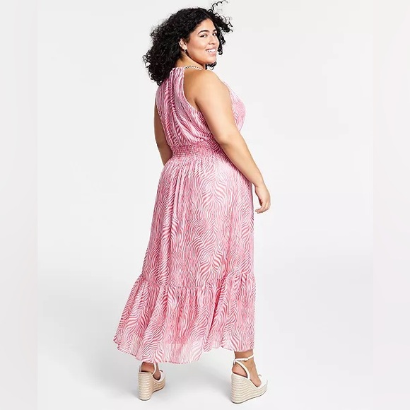 Plus Size Michael Kors Zebra Halter Dress Size 2X - Picture 3 of 5